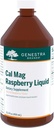 Genestra Brands Cal Mag Raspberry Liquid | Calcium e Magnesio Citrate Formula con vitamina D | 15.2 fl. oz.
