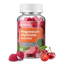 Magnesio Glycinate Gummies 400mg, Zucchero Gratuito Magnesio Supplemento w/Ashwagandha, Zinco, Vegan Magnesio Glycinate Supplemento per Adulti - 60 Gummies Ciliegia