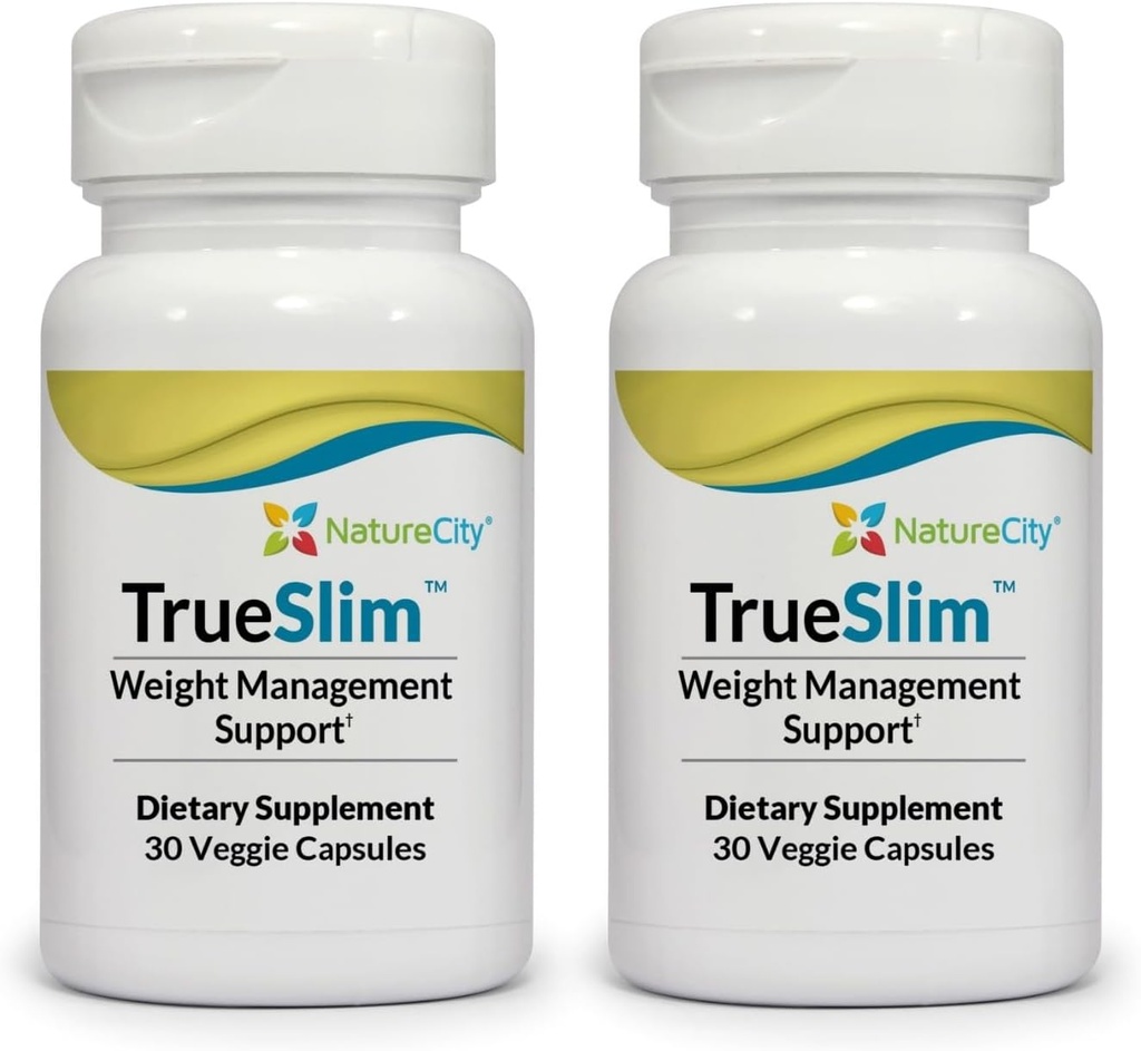 NatureCity True-Slim Fat and Weight Supplement | Aiuta a ridurre l'accumulo di grasso | Capsule | Non OGM | Made in USA
