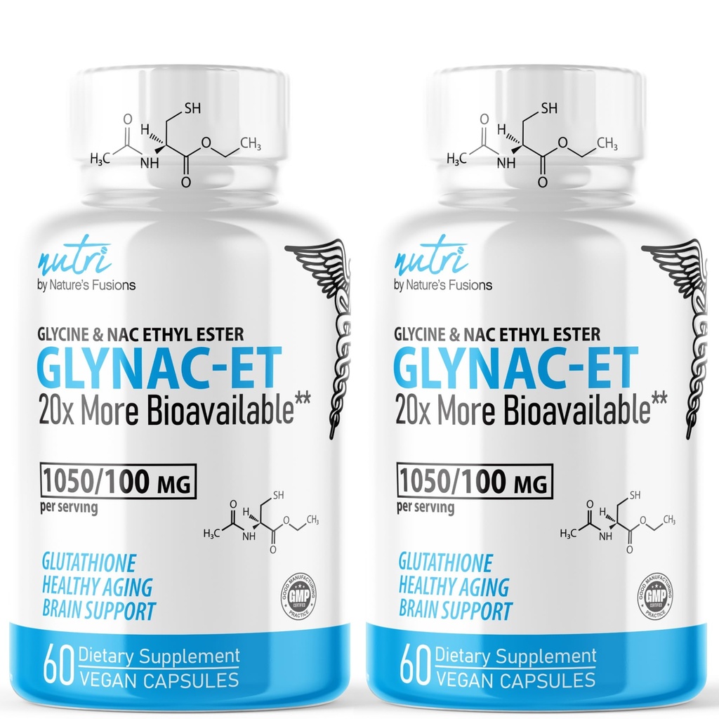 Integratore N-Acetyl Cysteine Ethyl Ester - 20x Più Biodisponibile - Glycine & N-acetylcysteine Ethyl Ester Anti Aging Supplement, Boost Glutathione Pack of 2-120 Count