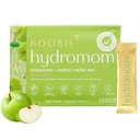 Boobie Hydromom Superfood Electrolyte Drink Mix, Green Apple | Rinfresco Energia & Idratazione Boost per Mamas | On-The-Go & Travel Essentials per Gravidanza, Lactation, & Beyond, 15 Packets