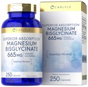 Carlyle Buffered Magnesium Bisglycinate 665 mg | 250 capsule | Minerale Essenziale Chelato | Non OGM e Gluten Integratore Libero