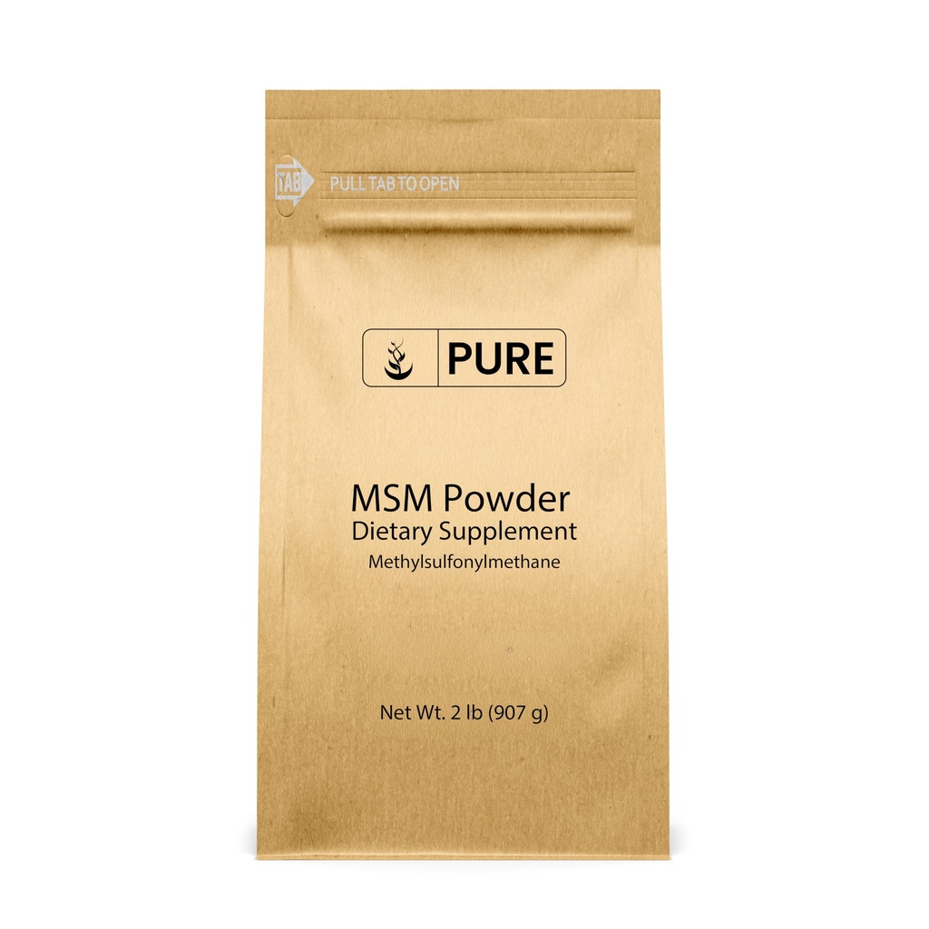 Methylsulfonylmethane MSM Polvere (2 lbs), Sempre puro, integratore alimentare naturale di zolfo