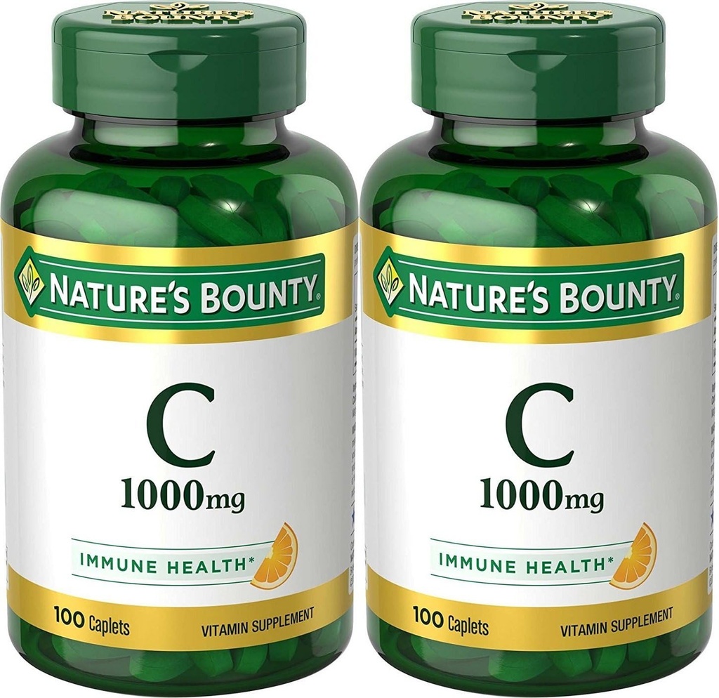 Vitamina C, 1000mg, Supporta la Salute Immune, 100 Caplets (Pacchetto di 2)
