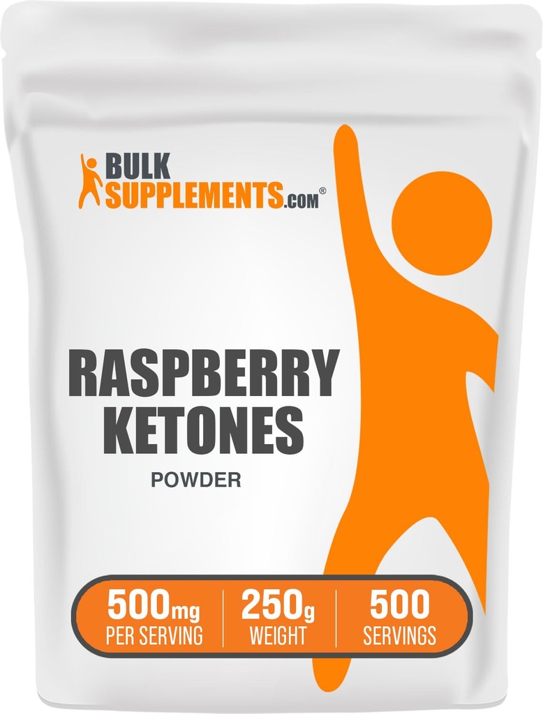 BulkSupplements.com Polvere di chetoni lampone - supplemento di chetoni lampone, fonte antiossidante - per il supporto energetico, senza glutine, 500mg per porzione, 250g (8.8 oz) (confezione di 1)