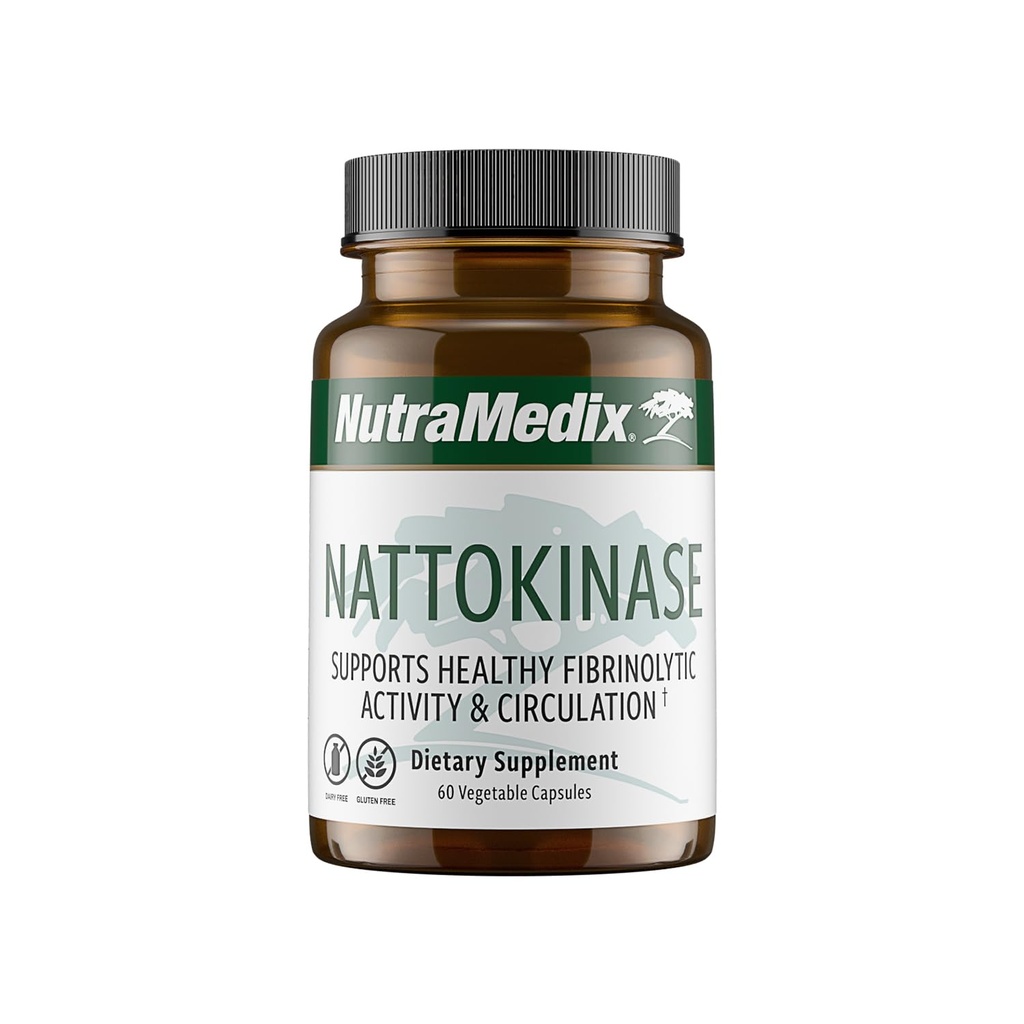 NutraMedix Nattokinase Supplemento - Nattokinase 2000 FU per Serving - Formulato per sostenere la salute del cuore e la circolazione sana - Glutine + Dairy-Free (60 capsule)