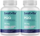 BESTVITE PQQ 20mg (Pyrroloquinoline Quinone) (240 capsule vegetariane) (120 x 2) - No Stearates - Vegan - Non OGM - Gluten Free