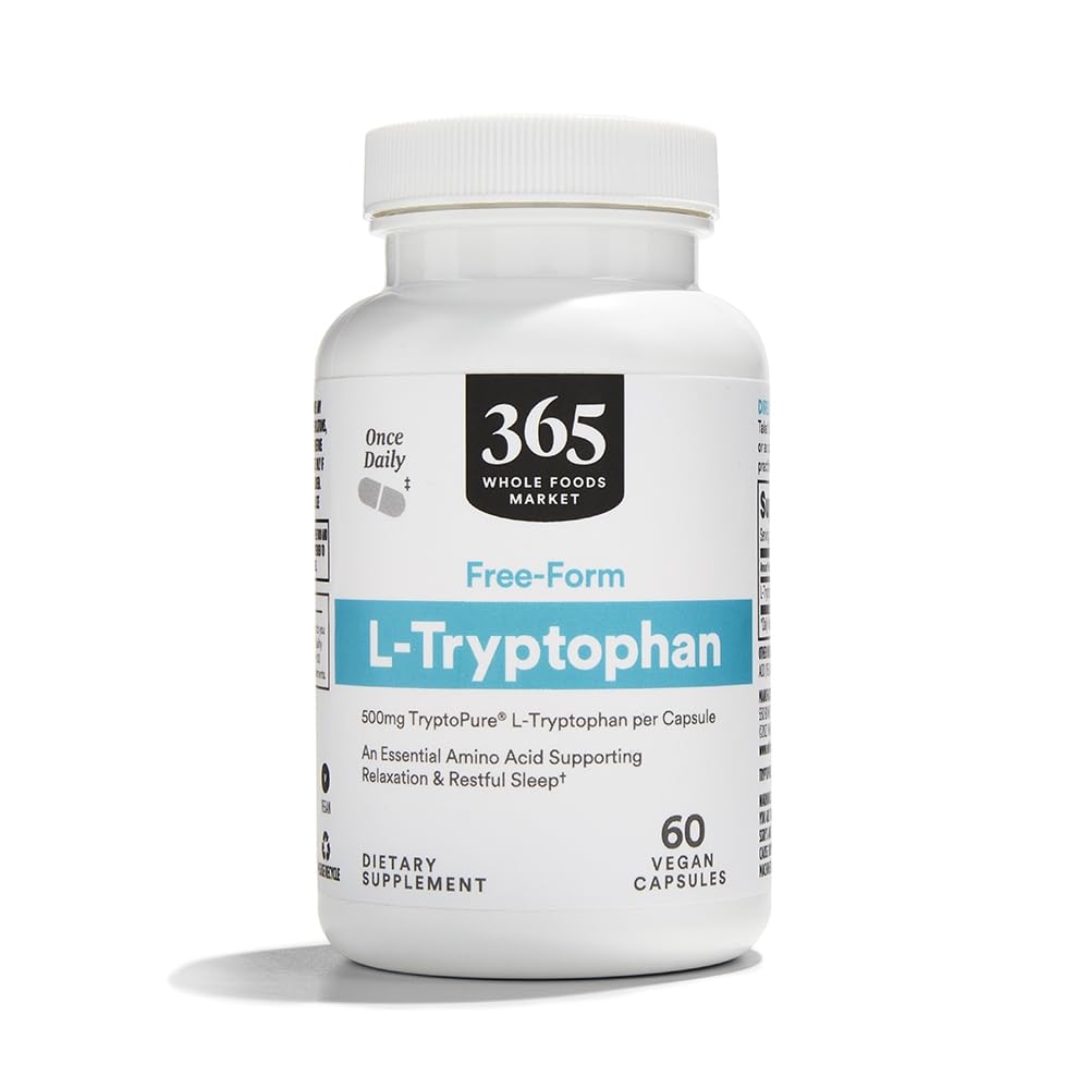 365 da Whole Foods Market, Free-Form L-Tryptophan 500mg, Vegan, 60 capsule
