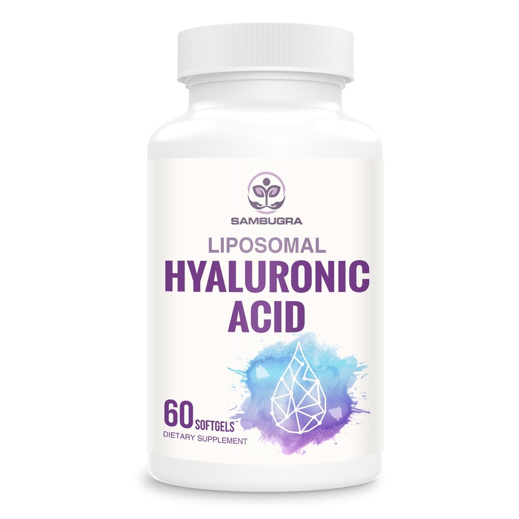 Acido ialuronico liposomico 1000mg, Elevata biodisponibilitàHyaluronic Acid Capsule, Integratore alimentare Support Skin and Bones, 60 Capsule