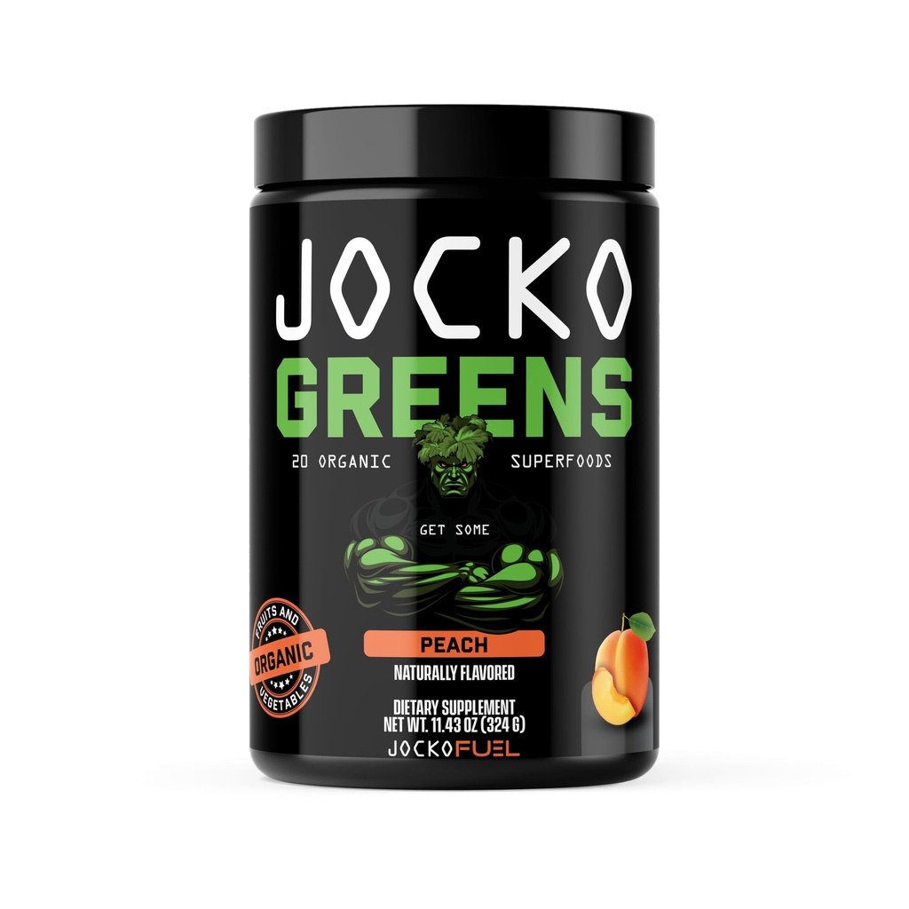 Jocko Fuel Daily Greens Powder - Polvere Premium Organic Greens Superfood per Gut Health, Digestione, Bloating, Supporto immunitario con Spirulina, Chlorella, enzimi digestivi, & Probiotics - 30 Serve