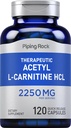Piping Rock Acetyl L-Carnitine HCL | 2250mg | 120 capsule | Supplemento terapeutico | Non-GMO, Gluten Free