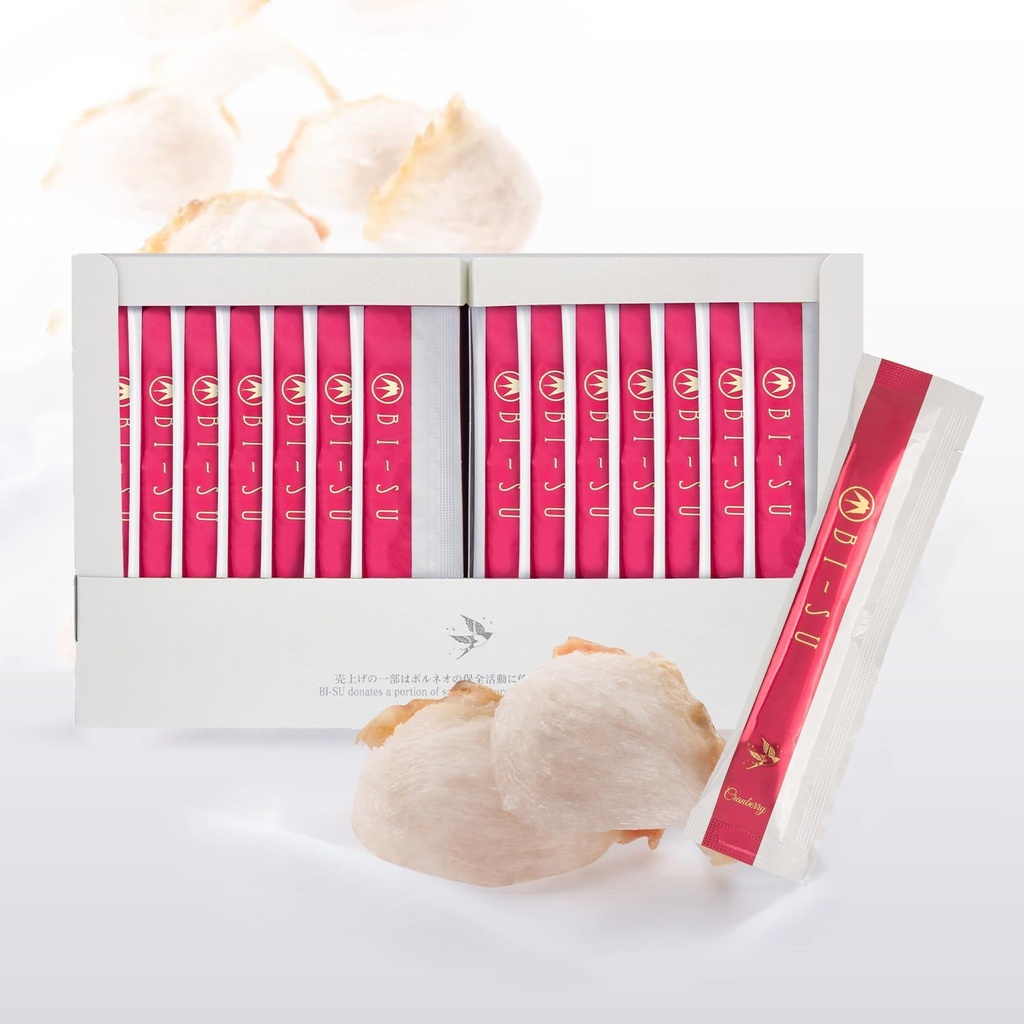Estratto di gelatina BI-SU | Estratto di nidi di Swiftlet naturali, collagene, vitamina C, giapponese Skincare, anti-invecchiamento, mantiene l'elasticità della pelle, migliora il sistema immunitario, salute GI, aroma di mirtillo, 30 PCS