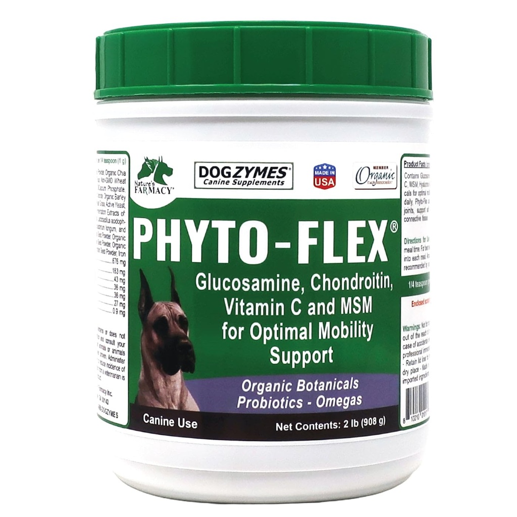 Dogzymes Phyto Flex - Glucosamina, Condroitina, MSM e Acido Ialuronico... (2 Pound)