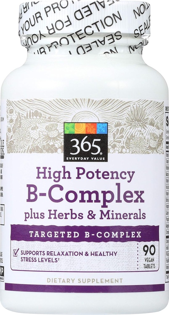 365 da Whole Foods Market, High Potency B-Complex, 90 ct