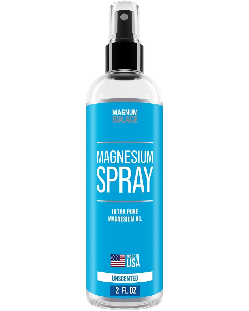 Spray di magnesio - USP Grade Pure Magnesium Oil Spray - Made in USA Dal 2008, 2 oz