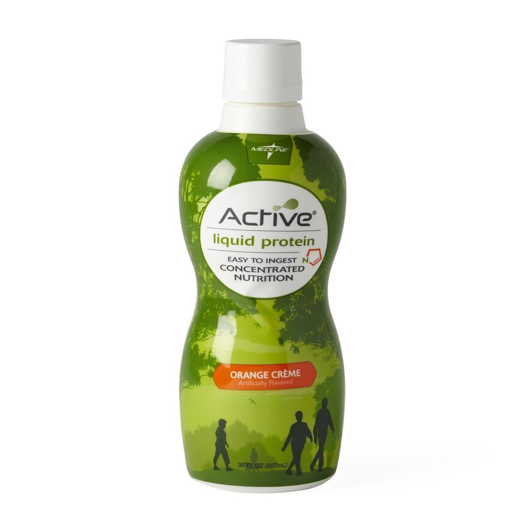Integratore alimentare della proteina liquida attiva di Medline, Crema arancione, Boost ad alta proteina, 32 oz. Bottiglia, Confezione da 4