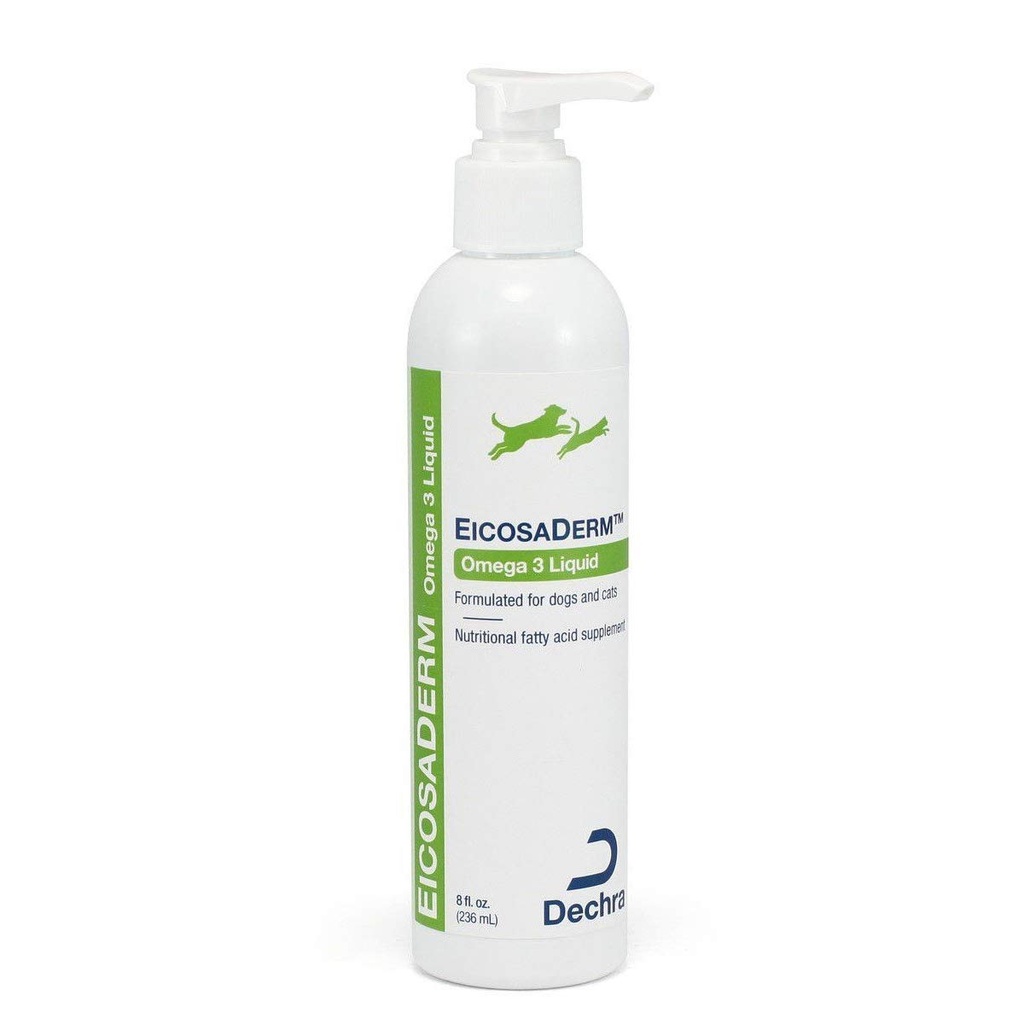 Dechra EicosaDerm Omega 3 Liquido per cani e gatti - Supplemento acido grasso nutrizionale, 8 Fl Oz (Pacchetto di 1)