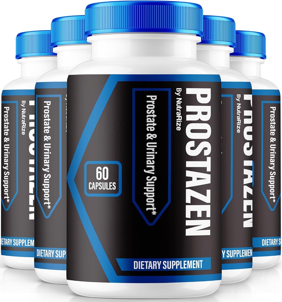 NutraRize (5 Pack) Capsule Prostazen, Pillole Prostazen ufficiali per sostenere la salute della prostata, Prostazen Plus Formula Premium, Prostazen per la prostata sana, Prosta Zen Pastillas Review (300 capsule)