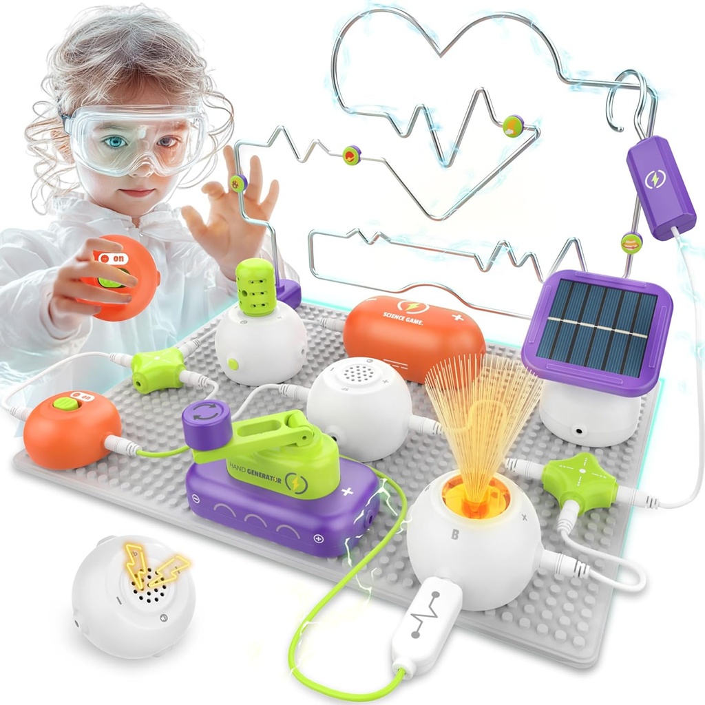 Kit di scienza per bambini - Kit STEM per bambini, Kit di esplorazione elettronica, Oltre 150 progetti, 14 parti del circuito, STEM giocattoli educativi per ragazzi ragazze Età 3 4 5 6 7 8 9 10 12