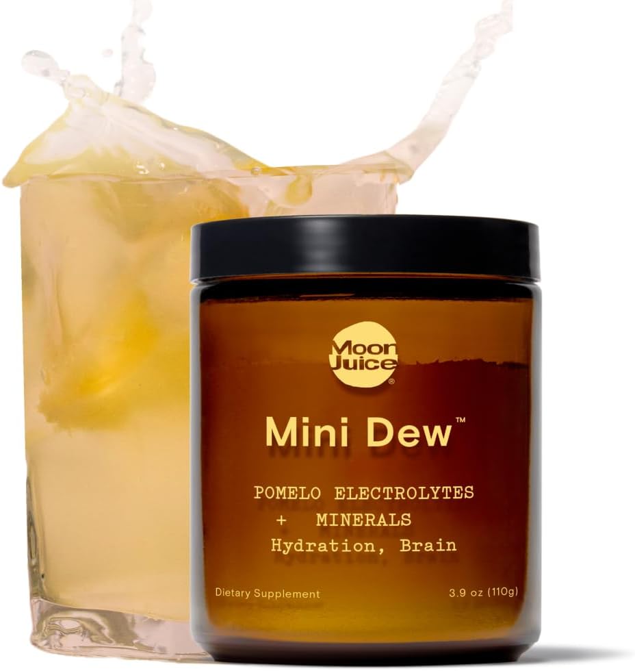 Polvere di elettroliti di succo di luna Mini Dew - Minerali senza zucchero & polvere di idratazione di elettrolita per l'idratazione istantanea & supporto del cervello - Magnesio, calcio, potassio, sale rosa, melo, 30 Serve