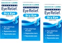 Bausch + Lomb Advanced Eye Relief, gocce di occhio lubrificante per gli occhi secchi, idratante e lenitiva, reintegra le lacrime per il sollievo veloce, 0.5 Fl Oz