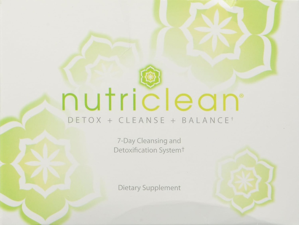 NutriClean 7 Day Cleansing System con Stevia: Probiotico per la salute digestiva, supporto immunitario, fibra, magnesio e miscela di erbe (7 Serve, senza glutine)