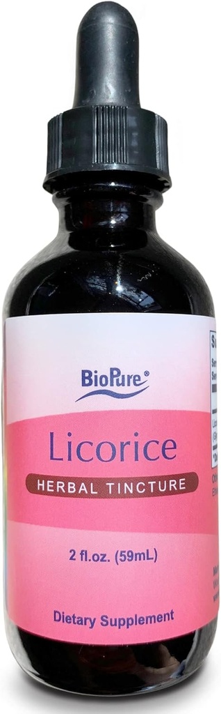 BioPure Licorice Tintura – Potente estratto botanico della radice di liquirizia, un aaptogeno di erbe che Soothes Throat e Supporti Upper Respiratory, Immune, e gastrointestinal System Funzione – 2 fl oz