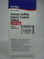 Ferrous Sulfate 324mg Compresse rosse rivestite enteriche 100count