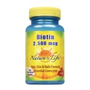 Nature's Life Biotin 2500mcg | Capelli sani, Pelle, Nail & Metabolism Support | Non OGM | 100 capsule vegetali