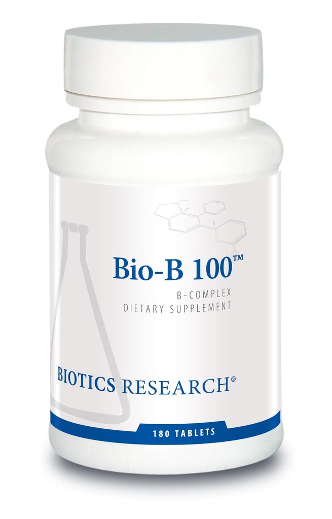 Biotics Research Bio B 100 - Vitamina B Complex promuove energia e salute - 180 compresse