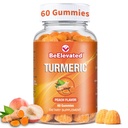 Gummie curcumina curcuma – Extra Forza 2000mg 8:1 Estrarre gommie di supplemento di curcuma con pepe nero & Ginger – Vegan non OGM Joint Support Chewables – Peach Flavor, 60 Conte