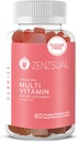 ZENZSUAL Multivitamina Gummies – Integratore alimentare per adulti con vitamina C, Biotina, Zinco - Tasty, Senza zucchero, Gummie Immune senza Gelatina per il benessere quotidiano (60 Gummie aromatizzate)