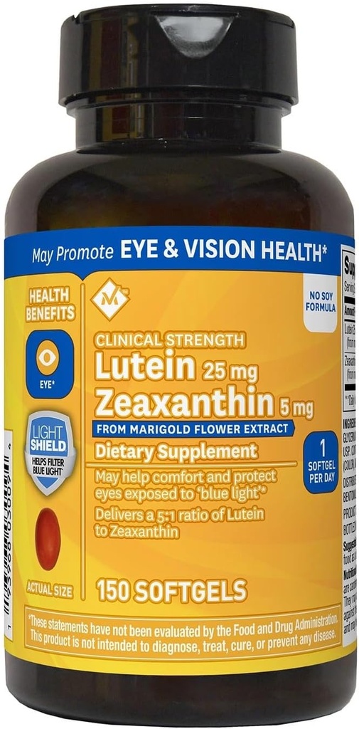 Membri Mark Lutein 25mg Zeaxanthin 5mg (150 Count)