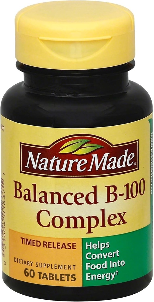 Natura Made Equilibrato Vitamina B-100 Compresse complessi 60 ea (Pacchetto di 5)