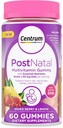 Gummie di Multivitamina Postnatale Centrum con Biotina e DHA, Aroma di Bacca Mista e Limone - 60 Conte, Alimentazione di 30 giorni