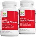 Terry Naturally Healthy Feet & Nerves - Integratore a base di erbe con Vitamina Bioattiva B12 - Integratore di supporto per la salute della circulation & Nerve - Capsule vegani con Boswellia Serrata - 120 capsule (Pack of 2)