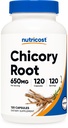 Nutricost Chicory Root 650mg Per Capsule - 120 capsule vegetali, Non OGM, Gluten Free
