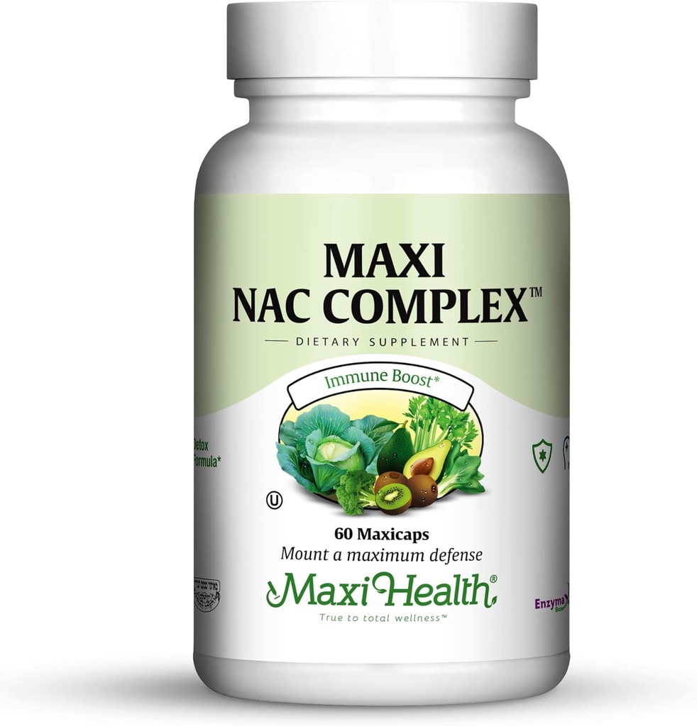 Complesso Maxi NAC con Molibdeno e capsule L Gluatathione ridotte, 60 Conte