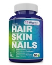 VitaMed Hair, Skin & Nails – Biotin 5000 mcg, Collagen, OptiMSM, Keratin, Acido Ialuronico & Silica | Supporta la crescita dei capelli, Pelle Radiante, Chiodi forti | Halal, Non OGM, Gluten-Free – 60 Tavole di Bellezza