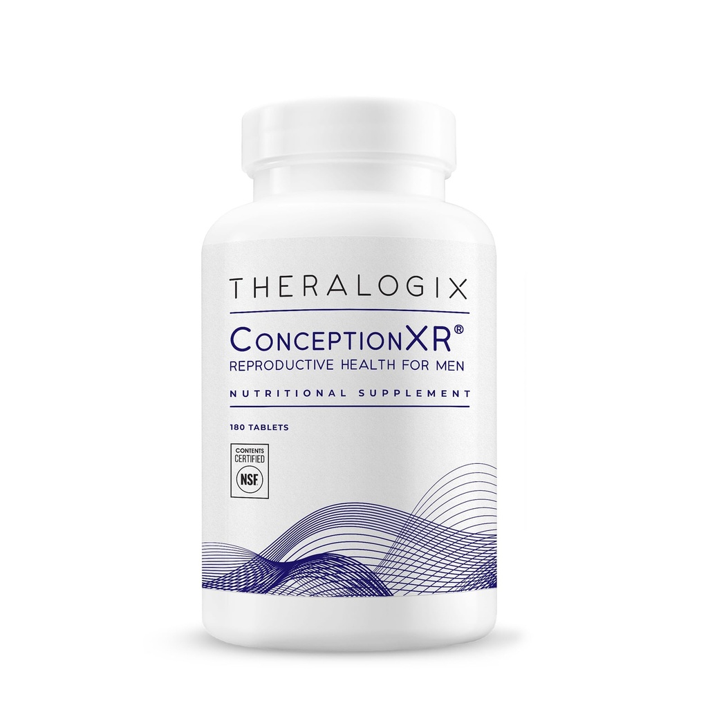 Theralogix ConceptionXR Salute riproduttiva per gli uomini, Vitamine di preconcezione degli uomini per il supporto alla fertilità, Integratori di fertilità maschile per la salute dello sperma, Certificato NSF - 180 schede (alimentazione di 90 giorni), Unflavor