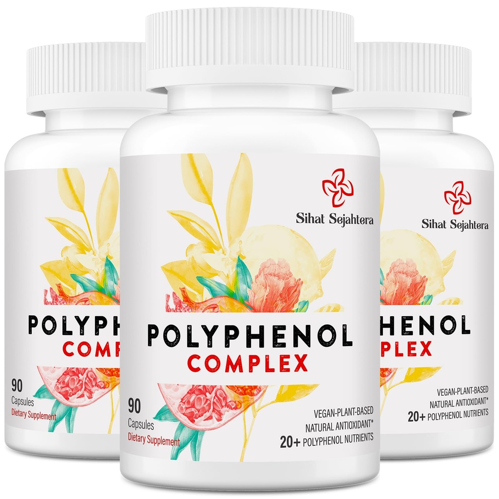 67.500 MG Polyphenols Supplemento - Antiossidanti potenti & Polyphenol per la difesa dell'età, Superfood polifenolo, Quercetina, Resveratrolo, Tè verde, Basato vegetale & energia, Supporto immunitario, 270 capsule