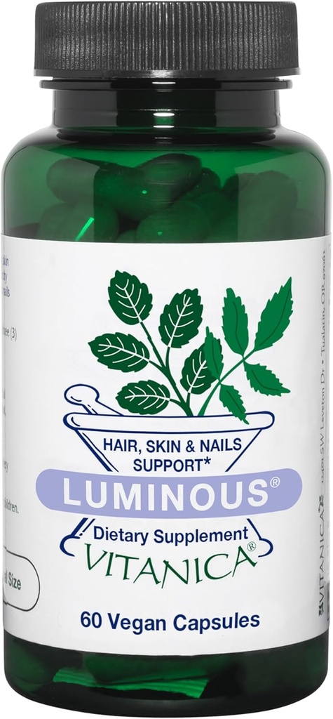 Vitanica Luminosa, Capelli, Pelle e Ricostruzione Unghie, Vegan, 60 Capsule