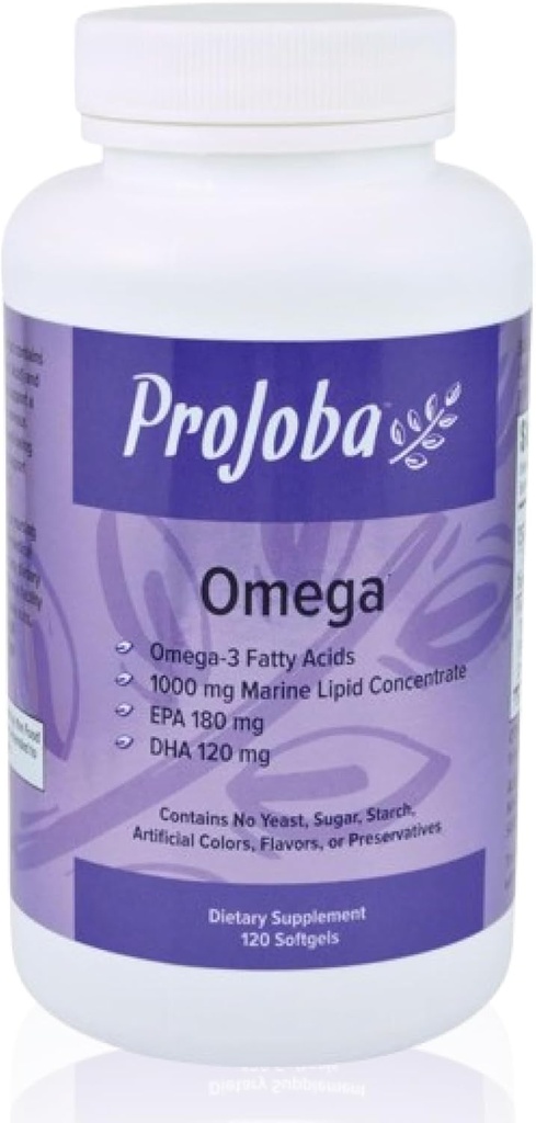 Youngevity Projoba OmegaTM - 1000 mg Omega-3 - High-Potency - 180 EPA & 120 DHA per promuovere la salute del cervello e del cuore -120 Softgels (Pack of 2)
