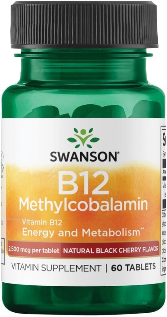 Swanson Methylcobalamin Alto assorbimento Vitamina B-12 2.5 Milligrammi 60 Tabs