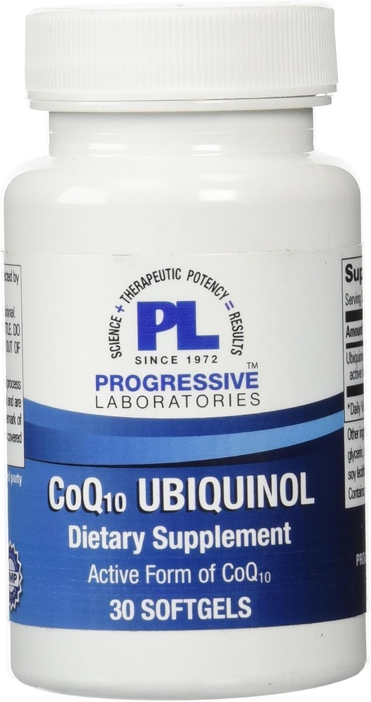 Progressive Labs COQ10 Ubiquinol Supplemento, 30 conte