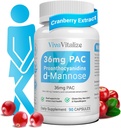 5 in 1 supplemento di mirtillo per le donne, 36mg PAC 100% Soluble D-mannose Dandelion Herb Mulberry Uva Ursi Leaf Natural Urinary Tract Health Support, Pillole di mirtillo UTIs Prevention 90 Caps