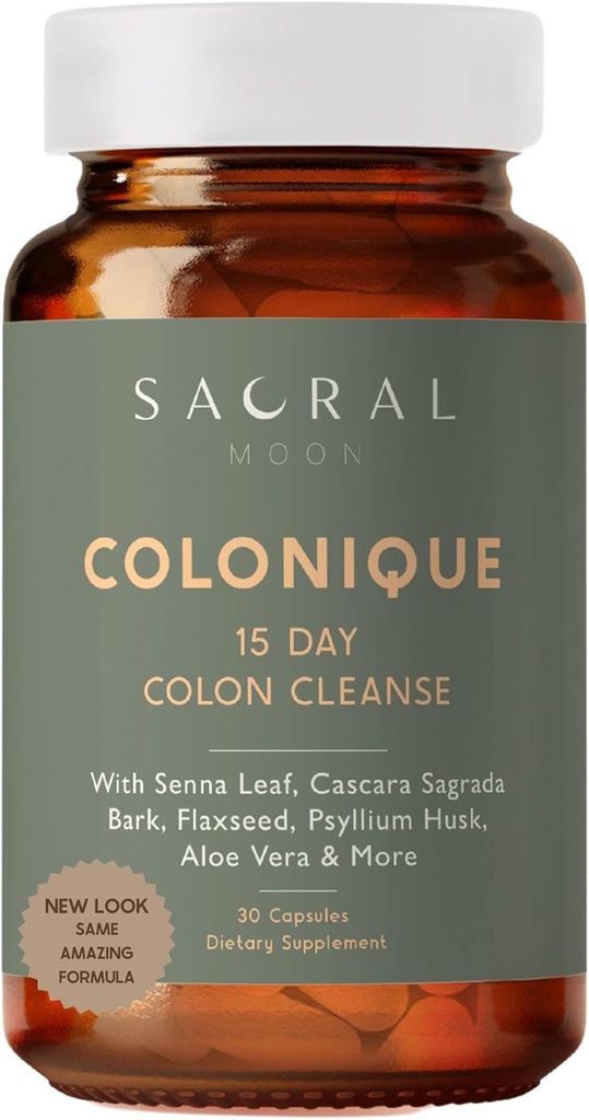 Pulire il colon 15 giorni - Supporto digestivo per la pulizia, Senna Leaf, Cascara Sagrada, Psyllium Husk, Flaxseed, Aloe Vera, Probiotici e altro.