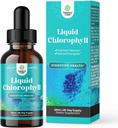Gocce di clorofilla liquida Vegan - Gocce liquide di clorofilla aromatizzate della menta eccellente - Supporto digestivo interno Cleanser Salute immunitaria e tutto il corpo disintossicazione e supporto di pulizia (60 porzioni)