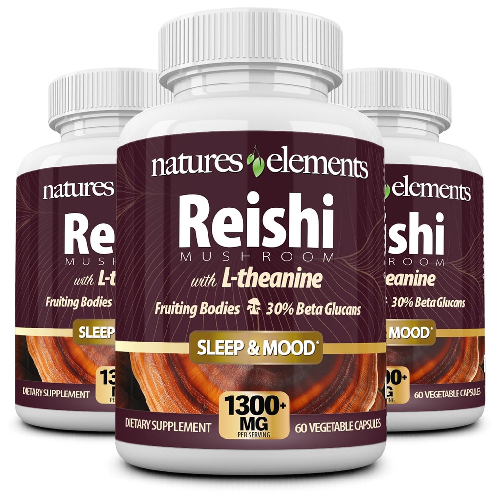 Estratto di funghi Reishi – 10:1 Concentrazione – 1000mg – 60 compresse – Confezione da 3 – Supporto immunitario – Sicuro vegetariano – Gluten Free – Ganoderma Lucidum