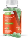 Viteey Chewable Vitamin C Gummies per Adulti - 700mg Extra Strength Immune Support Supplement - Vegan, Gluten Free - 60 Count